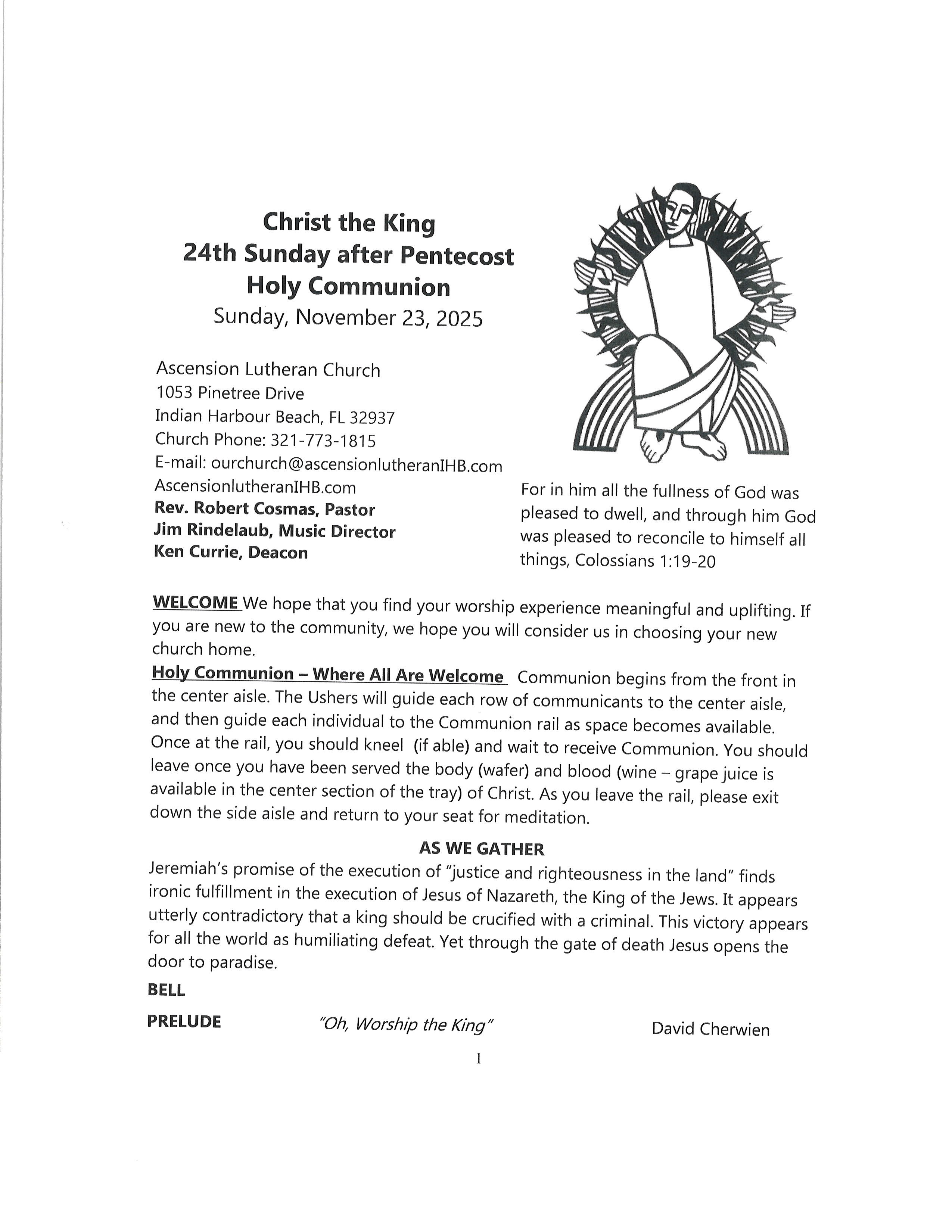 November 23 Bulletin